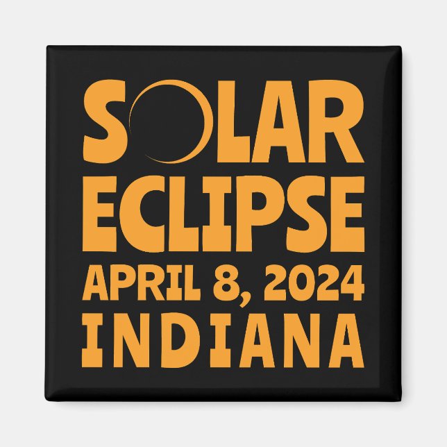 Imán Eclipse solar 2024 Indiana (Frente)