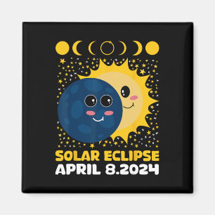 Imán Eclipse Solar 2024 Niños Pequeños Niños Pequeños T