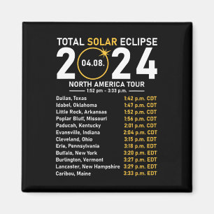 Imán Eclipse solar 2024 North America Tour State Totali