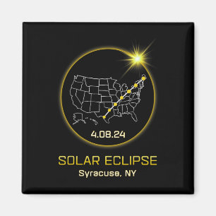 Imán Eclipse solar 2024 Syracuse Ny New York Totalidad