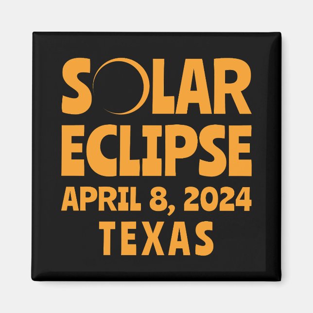 Imán Eclipse solar 2024 Texas (Frente)
