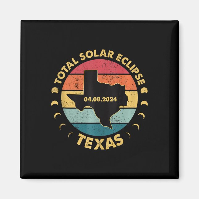 Imán Eclipse solar 2024 Texas Eclipse solar Tank Top (Frente)