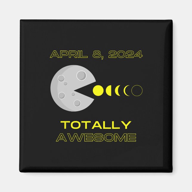 Imán Eclipse solar - 8 de abril (Frente)