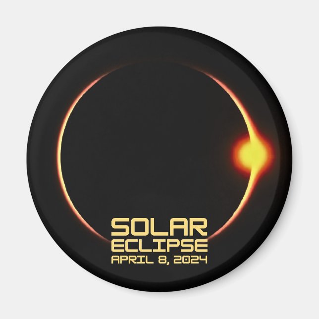 Imán Eclipse solar 8 de abril de 2024 (Frente)