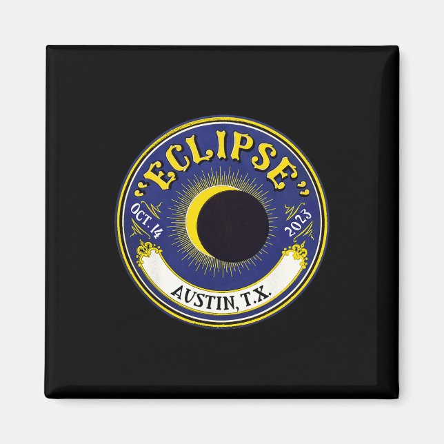Imán Eclipse solar anual Austin Texas Family Travel T (Frente)