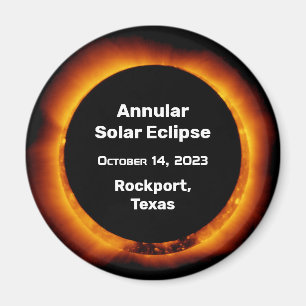 Imán Eclipse solar anual de 2023 por ubicación