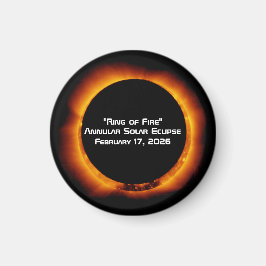 Imán Eclipse solar anular del anillo de fuego de 2026