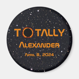 Imán Eclipse solar de 2024 totalmente personal