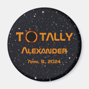 Imán Eclipse solar de 2024 totalmente personal