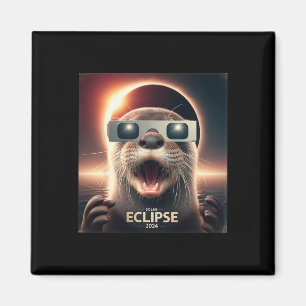 Imán Eclipse solar de los hombres de selfie Otter Kids