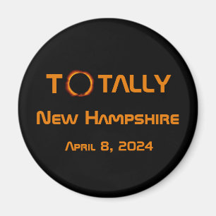 Imán Eclipse solar de New Hampshire 2024
