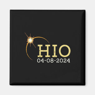 Imán Eclipse solar de Ohio 2024 Totalidad Abril 8 Mujer