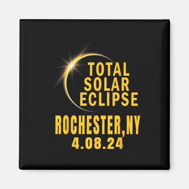 Imán Eclipse solar de Rochester Ny 2024 Episodios solar (Frente)