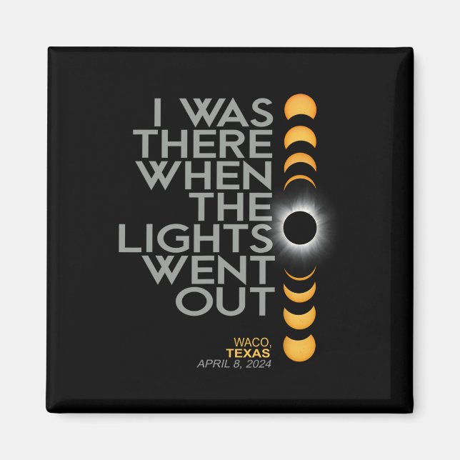 Imán Eclipse solar de Waco 2024 2024 040824 (Frente)