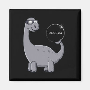 Imán Eclipse solar Dino 04.08.2024 Niño divertido Gir