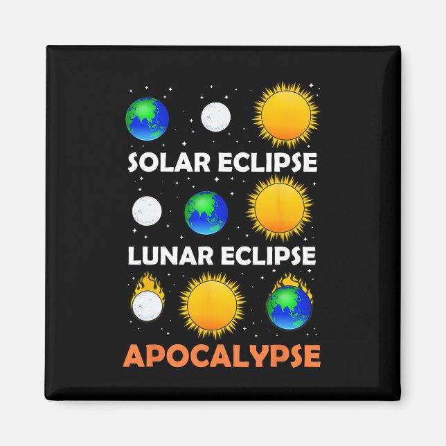 Imán Eclipse solar Eclipse espacial de profesor de cien (Frente)