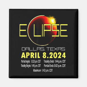 Imán Eclipse solar en Dallas Texas 2024 Eclipse solar d