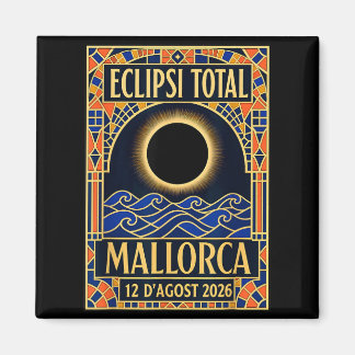 Imán Eclipse solar en Mallorca 2026 - Modernista catalá