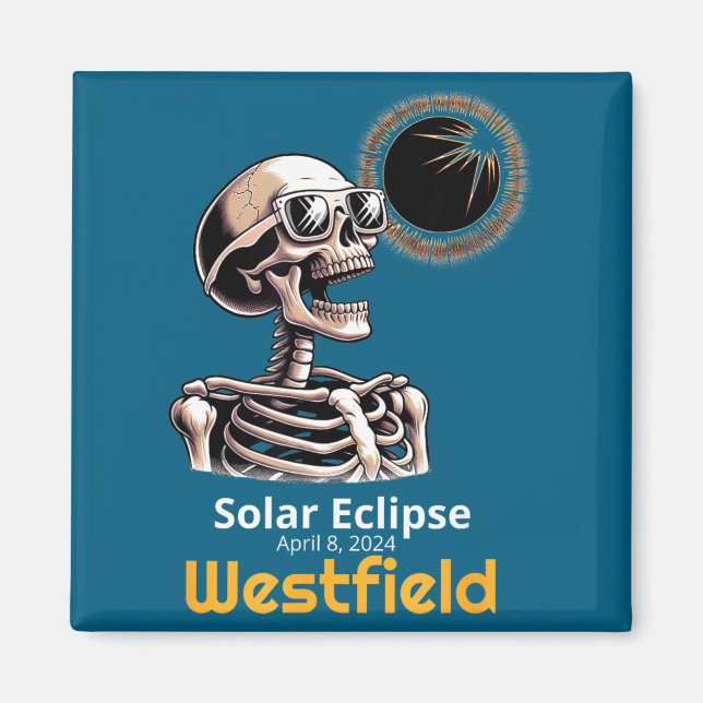 Imán Eclipse solar esquelético Westfield Indiana (Frente)