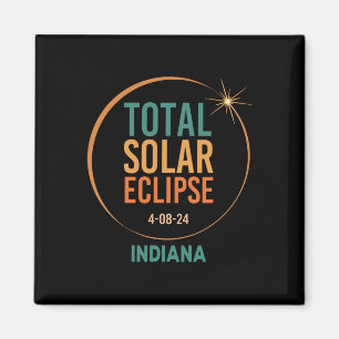 Imán Eclipse solar Indiana 8 de abril de 2024 Total