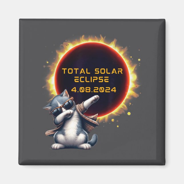 Imán Eclipse solar lindo Eclipse total solar (Frente)