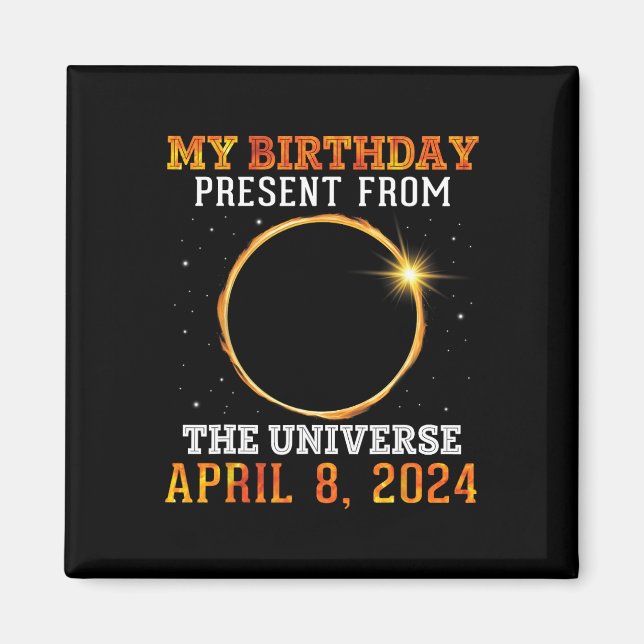 Imán Eclipse Solar Mi Regreso De Cumpleaños De Los Univ (Frente)