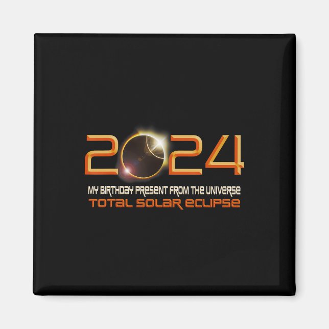 Imán Eclipse Solar Mi Regreso De Cumpleaños De Los Univ (Frente)