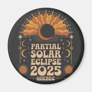 Imán Eclipse solar parcial 2025 Quebec Canadá