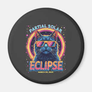 Imán Eclipse solar parcial de gatito de 2025