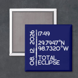 Imán Eclipse Solar Personalizado 2026