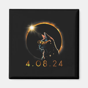 Imán Eclipse Solar T Gato Con Glass De Eclipse Solar