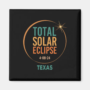 Imán Eclipse solar Texas 8 de abril de 2024 Total