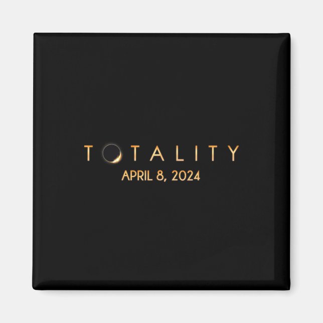 Imán Eclipse solar total 04 08 2024 Totalidad (Frente)