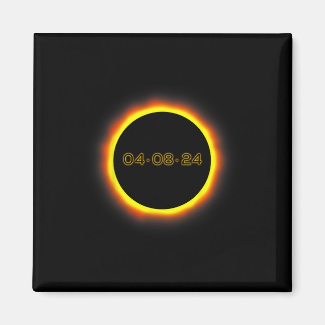 Imán Eclipse solar total 04.08.2024 Totalidad 1 (Frente)