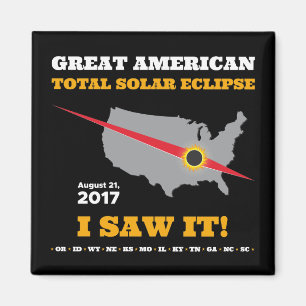 Imán Eclipse solar total - 2017 - ¡Lo vi!