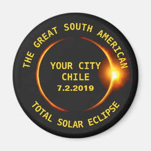 Imán Eclipse solar total 2019 Chile Sudamérica