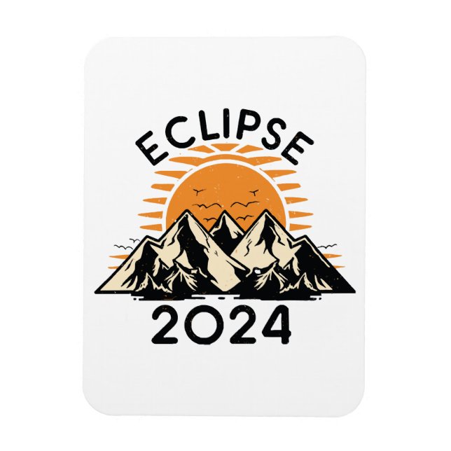 Imán Eclipse solar total 2024 (Vertical)