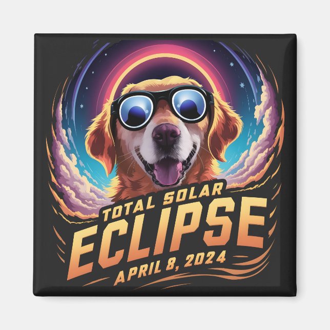 Imán Eclipse solar total 2024 Amante de recuperación do (Frente)