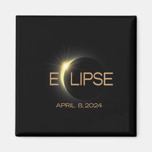 Imán Eclipse solar total 2024 América