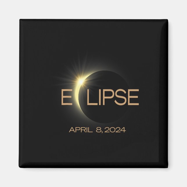 Imán Eclipse solar total 2024 América (Frente)