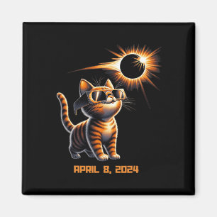 Imán Eclipse solar total 2024 Cat Light Negro