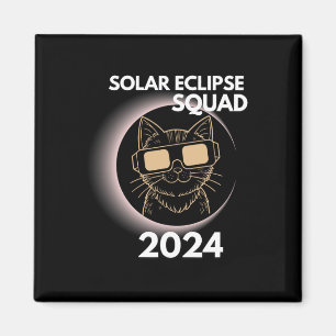Imán Eclipse solar total 2024 Cat Moon Sun Earth abr