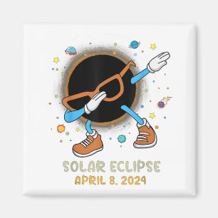 Imán Eclipse Solar Total 2024 Dabbing Gracioso Para Niñ