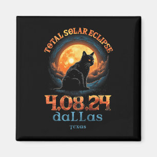 Imán Eclipse solar total 2024 Dallas Texas