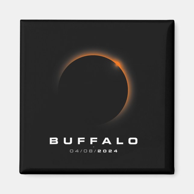Imán Eclipse solar total 2024 - Eclipse solar de búfalo (Frente)