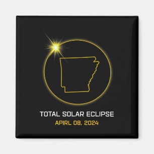 Imán Eclipse solar total 2024 El tour de Arkansas Total