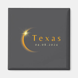 Imán Eclipse solar total 2024 Estado Texas 8 de abril d