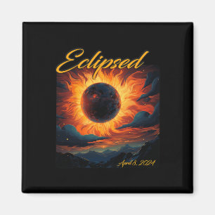 Imán Eclipse solar total 2024 Luna solar total