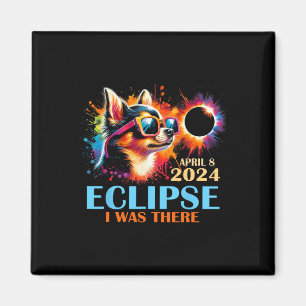 Imán Eclipse Solar Total 2024 Perro Chihuahua Estaba Al