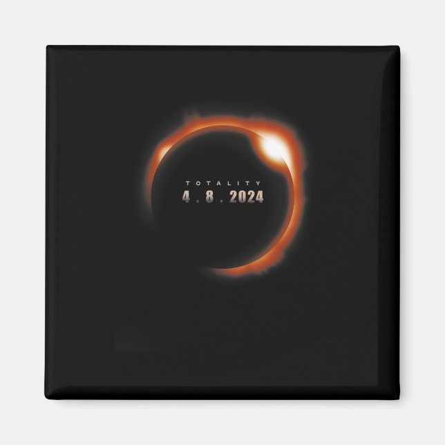Imán Eclipse solar total 2024 Totalidad De Ee.Uu. Prima (Frente)